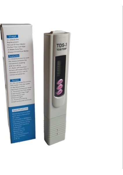 Su ve Saflık Ölçüm Cihazı, Termometre, Pil Dahil, Kolay Kullanım modelleri