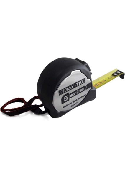 5m Uzunluk, 19MM Genişlik Ölçüm Şeridi, Pratik ve Dayanıklı Ölçüm Aracı