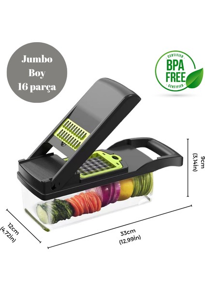 16 Parça Patates Sebze Küp Rende Doğrayıcı Dicer Mandolin Dilimleyici Jülyen Kesici Mutfak Chopper indirimleri