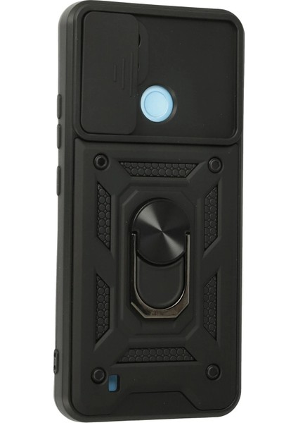 Realme C21 Kılıf Pars Lens Yüzüklü Silikon - Siyah Glstd modelleri