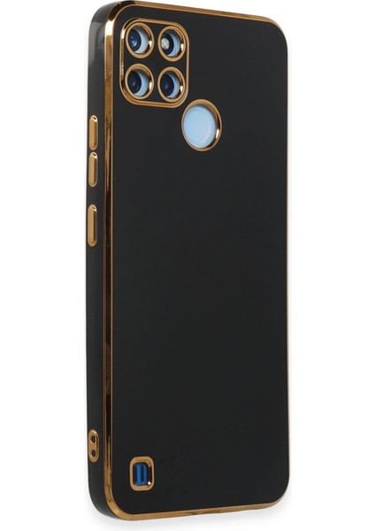 Realme C25Y Kılıf Volet Silikon - Siyah Glstd fiyatları