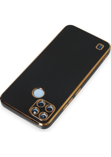 Realme C25Y Kılıf Volet Silikon - Siyah Glstd modelleri