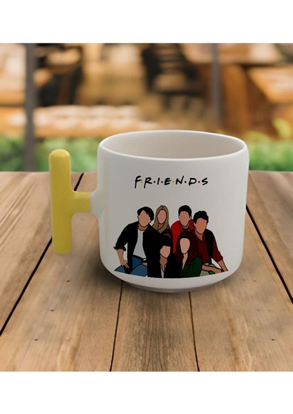 Sarı Kulp Kupa 200 Ml, Türk Kahvesi ve Espresso Için Şık ve Kullanışlı Fincan