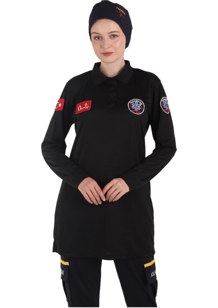 Fileli Kumaş Siyah Tesettür Tunik, Rahat ve Şık Tasarım fiyatları