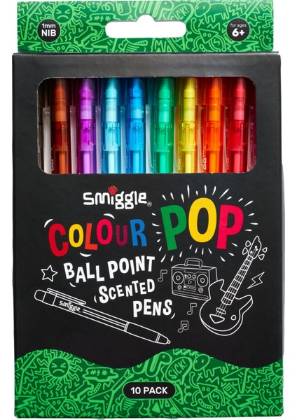 - Renkli Pop Tükenmez Kokulu Kalemler X10