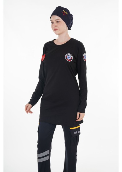 Siyah Sıfır Yaka Penye Tesettür Tunik, Şık ve Rahat Giyim Seçeneği. fiyatları