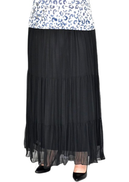 Kadın Şifon Piliseli Parçalı Lastikli Etek BGL-ST04351 fiyatları