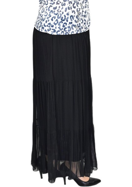 Kadın Şifon Piliseli Parçalı Lastikli Etek BGL-ST04351 fırsatları