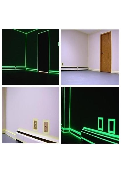 Buffer® Karanlıkta Işık Veren Yansıyan 4 Metre Fosforlu Yeşil Şerit Bant