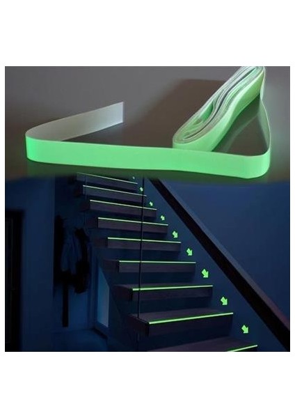 Buffer® Karanlıkta Işık Veren Yansıyan 4 Metre Fosforlu Yeşil Şerit Bant fırsatları