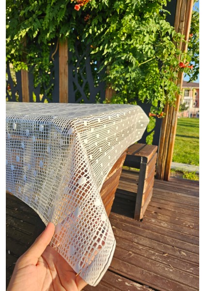 Hasır Lüx Pvc Kaplamalı Silinebilir Şeffaf Masa Örtüsü Pvc Su Geçirmez Lüks Muşamba Sofra Bezi