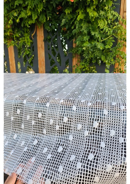 Hasır Lüx Pvc Kaplamalı Silinebilir Şeffaf Masa Örtüsü Pvc Su Geçirmez Lüks Muşamba Sofra Bezi