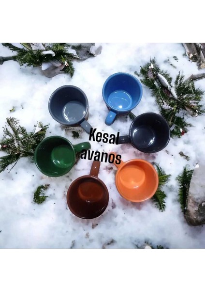 Renkli Toprak Kahve Fincan Takımı, Şık ve Doğal Tasarım, Ev ve Ofis Için Ideal Seçenek modelleri