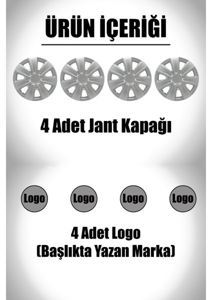 Mitsubishi Lancer Colt 13" Inç Uyumlu 4 Adet 1 Takım Gri Kırılmaz Esnek Jant Kapağı 005 fiyatları