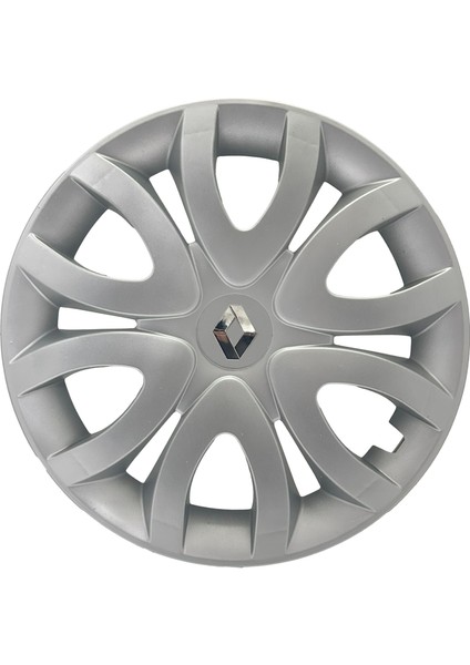 Renault Clio Symbol Megane 15" Inç Uyumlu 4 Adet 1 Takım Gri Kırılmaz Esnek Jant Kapağı 007 modelleri