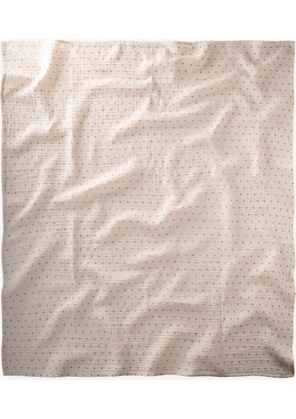 Naturel Puantiyeli Müslin Battaniye 90X100 cm Haki Yeşil