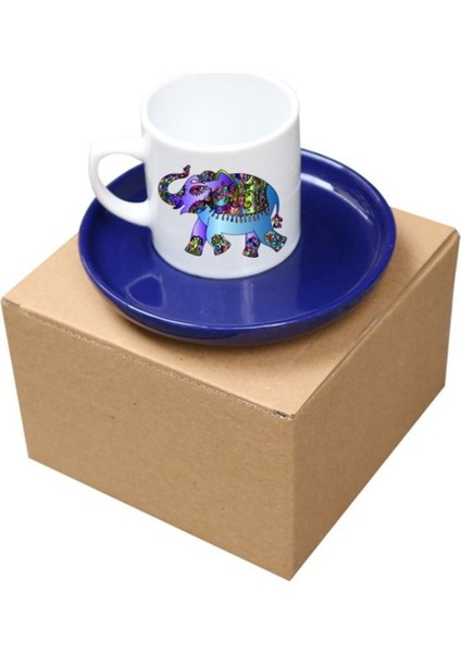 Lacivert Türk Kahvesi Fincanı, Şık ve Zarif Tasarım, Kaliteli ve Dayanıklı Malzeme