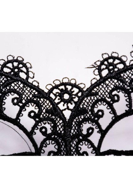 Siyah Halkalı Dantelli Parti ve Balolara Uygun Göz Maskesi fırsatları