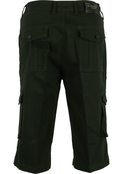 Erkek Keten Kapri Kargo Cep Bermuda Regular RAR01353 fırsatları