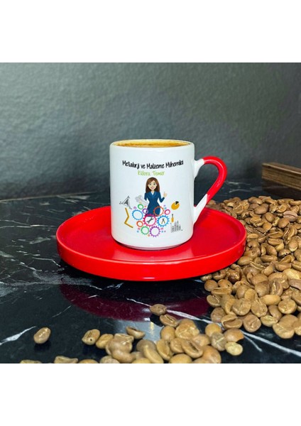 Kırmızı Türk Kahvesi Fincanı, Şık ve Dayanıklı Tasarım, Kaliteli Içim Keyfi Sağlar