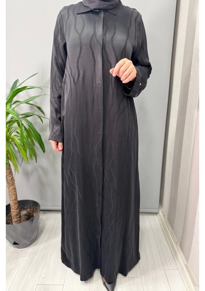 Gömlek Yaka Jakarlı Cupro Kap Siyah T25Y-8056 fırsatları