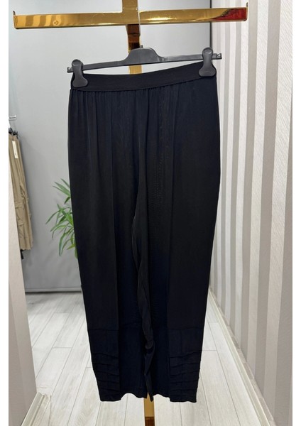 Beli Lastikli Cupra Ipek Pantolon Siyah 37108