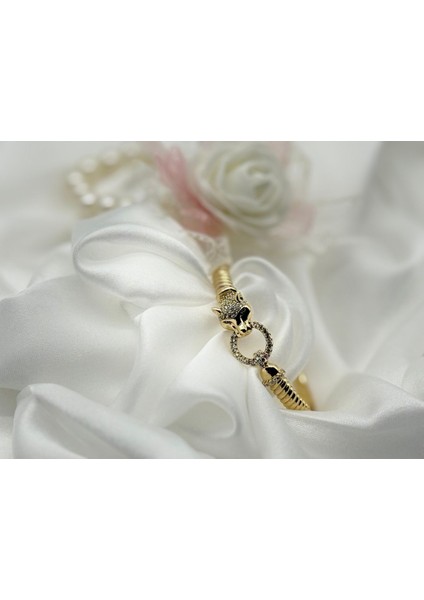 Kaplan Başlı Kuyumcu Işçiliği Kararmaz-Antialerjik 14 Ayar Altın Kaplama Kelepçe / Bilezik indirimleri