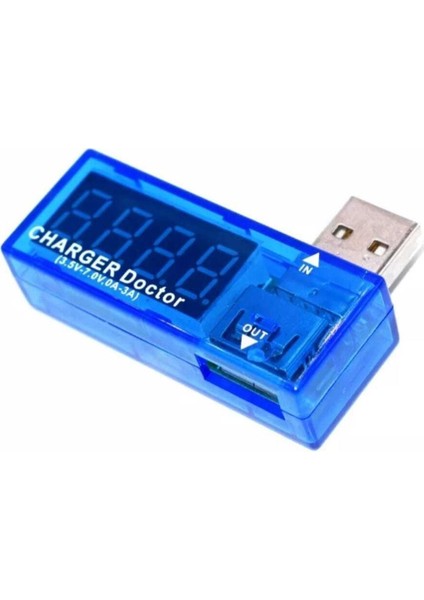 Dijital LED Ekran USB Güç Voltaj ve Akım Ölçüm Cihazı