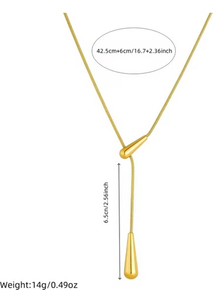 Damla Kadın Kolye 316 Paslanmaz Çelik Gold Renk fırsatları