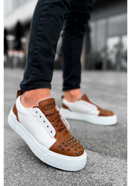J169 Thorn Ortopedik Taban Günlük Cilt Erkek Sneaker Spor Ayakkabı Cbt Taba/beyaz fiyatları