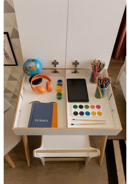 Mdf Çocuk Aktivite Masası | Açılabilir Kapaklı | Ergonomik Tasarım | 1 Sandalye 1 Masa fiyatları