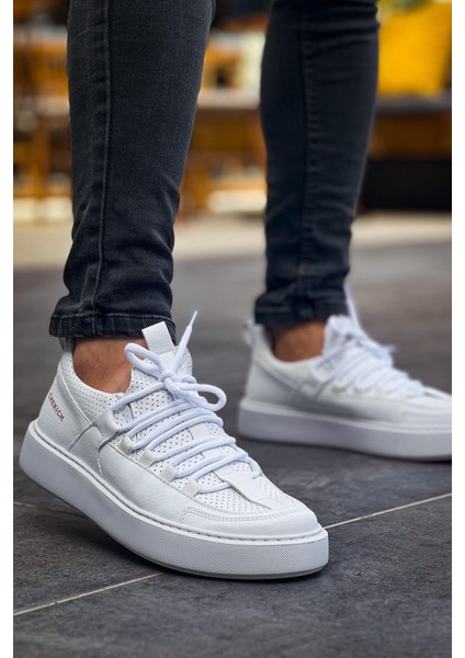 J159 Saturn Ortopedik Taban Günlük Cilt Erkek Sneaker Spor Ayakkabı Cbt Beyaz fiyatları