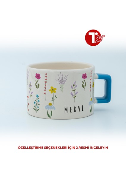 Karışık Çiçekli Isimli Fincan