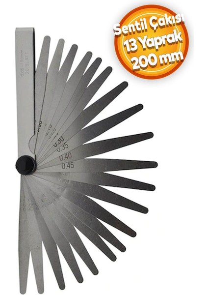 Çakısı 200MM, 13 Yaprak, Boşluk Ölçme, Hassasiyetli, Dayanıklı, Çok Amaçlı