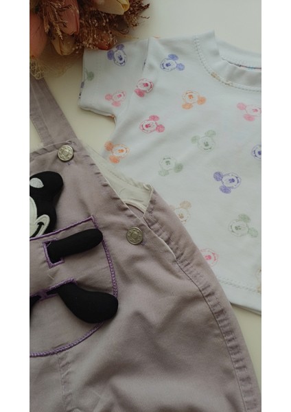 Kız Çocuk Kız Bebek Minnie Mouse Oyuncak Salopet Takım indirimleri
