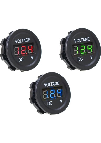 Mini Dijital Voltmetre, 7V-30V, Yeşil Led, Lcd, Güç ve Batarya Izleme Aracı