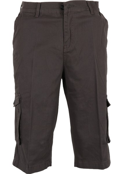 Erkek Keten Kapri Kargo Cep Bermuda Regular RAR01352