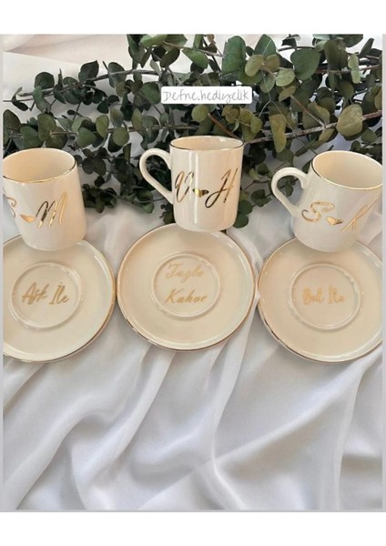 Isminize Özel Gold Damat Fincanı, Şık ve Zarif Tasarım