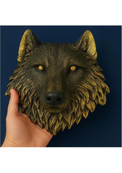 Kurt Bakışı Duvar Biblosu | Dekoratif Kurt Figürü fiyatları