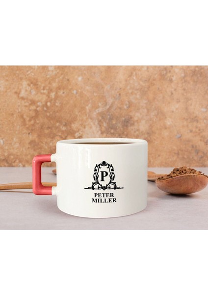 Kişiye Özel Pembe Kulplu Çay ve Kahve Fincanı, Sevgili ve Arkadaş Hediye Keyfi