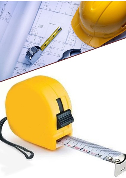 Paslanmaz Şerit Metre 5 M Otomatik Tuşlu Ölçüm Aracı