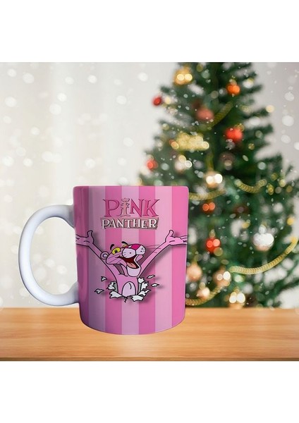Pembe Panter Porselen Kupa