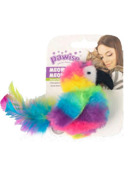 Örgü Kedi Oyuncağı Gökkuşağı Kuş Svlrs