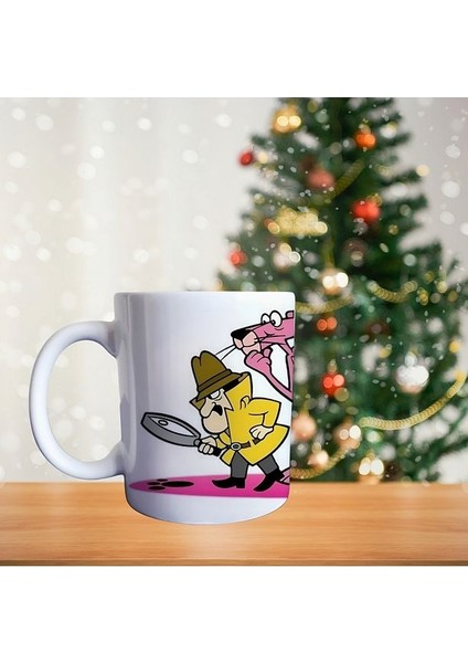 Pembe Panter Porselen Kupa