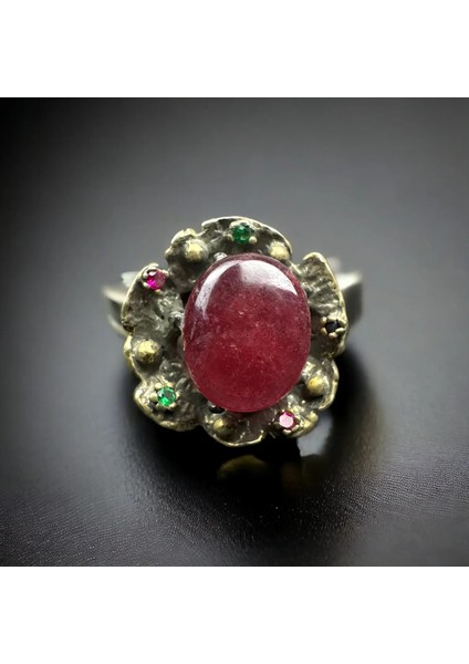 Yakut Gümüş Yüzük