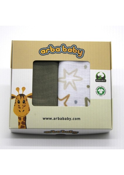Organik Sertifikalı Müslin Bebek Ağız Mendili (18CM*18CM) Atm 21002