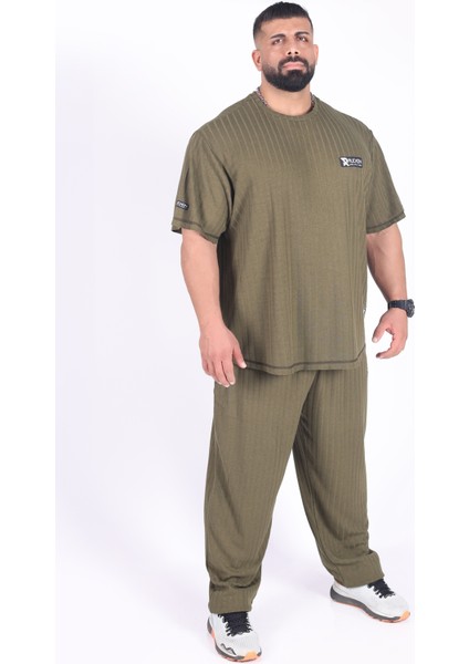 Team Ruchon Usa Erkek Büyük Beden Spor Takım - Fitness & Antrenman - Rahat Oversize Kalıp modelleri