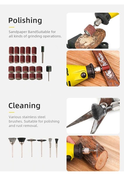 350 Parça Çift Makinalı Gravür ve Taşlama Seti, Zımpara ve Oyma Aletleri fırsatları