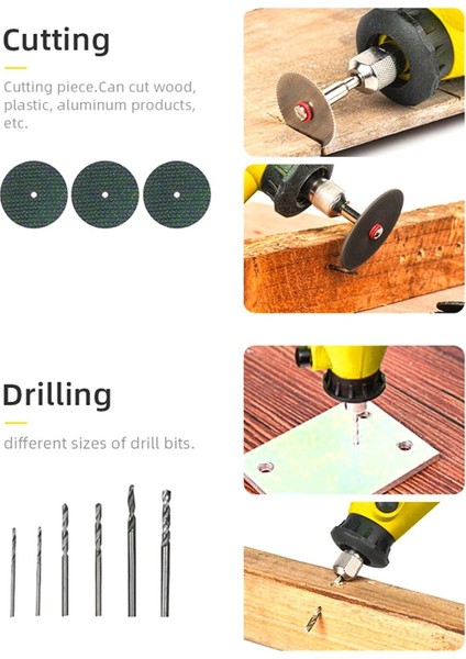 350 Parça Çift Makinalı Gravür ve Taşlama Seti, Zımpara ve Oyma Aletleri