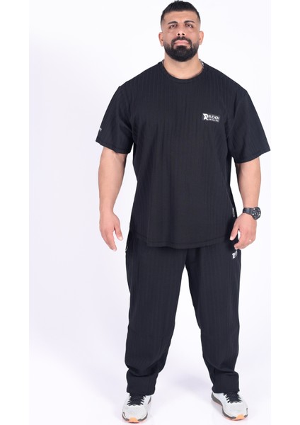 Team Ruchon Usa Erkek Büyük Beden Spor Takım - Fitness & Antrenman - Rahat Oversize Kalıp